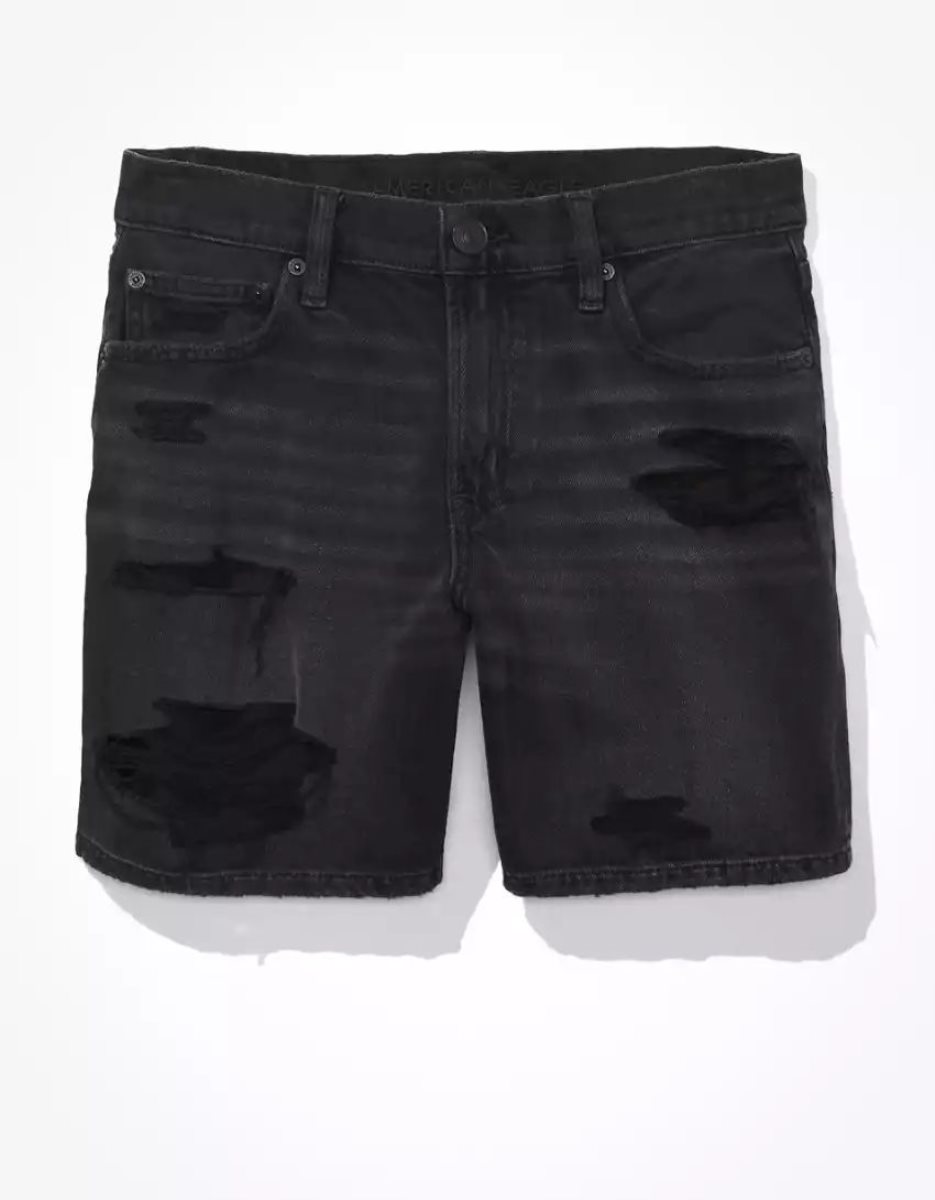 Shorts American Eagle AE Denim '90s Boyfriend Bermuda Noir Femme | KQK-70714041